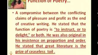 SANDHAN (AGIC): LITERARY CRITICISM HORACE