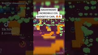 SALVATAGGIO INCREDIBILE COL GADGET DI CARL #shorts #brawlstars