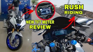 RUSH 😱 RIDE IN CITY | R15M 🙂 BS6 2023 REVIEW | MT 15 2.0 BOOKING #foryou #viral #review