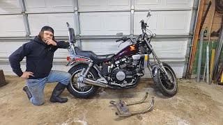 Honda Magna 4 into 1 exhaust! Does it sound any better??