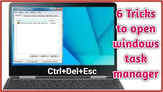 6 tricks to open windows task manager