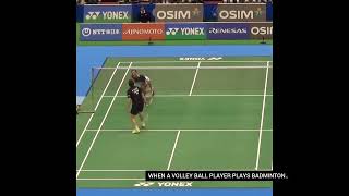 Volley Ball trik into Badminton! Order your badminton needs @varnapura_sports_india  📞7708816820