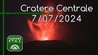 Eruzione Etna, parossismo Voragine 7 luglio 2024