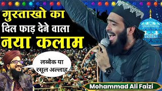 गुस्ताखो का दिल फाड़ देने वाला नया कलाम | Labbaik Ya Rasool Allah | Mohammed Ali Faizi New Naat 2024