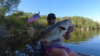 Epic day of KAYAK FISHING on my Hoodoo Tempest 120!  #kayakfishing #bass