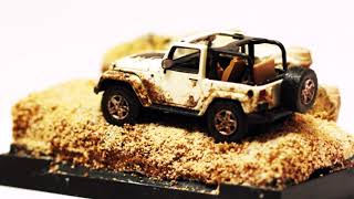 12 Jeep Wrangler Mojave 1:64 Diorama