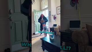 Hilarious reaction when grandpa got surprised by granddaughter 😂 #shorts #shortsvideo #shortsfeed