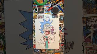 Bloody Rick Timelapse Drawing stick and Morty! #rickandmorty