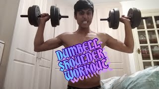 Training Challenge Day 433 | Dumbell Shoulder Workout #2 - 60 elevated push ups & 60 Dumbell press