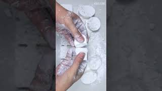 shorts Reformed Gym Chalk Shaving and Crushing Plain White 2 ASMR