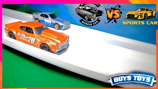 Hot Wheels Muscle Cars vs Sports Cars  / Diecast Racing Cars