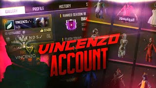 VINCENZO FREEFIRE ACCOUNT FULL REVIEW