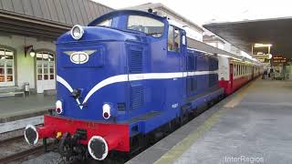 Comboio Historico Linha do Douro, locomotiva azul English Electric 1424 + carruagens Schindler