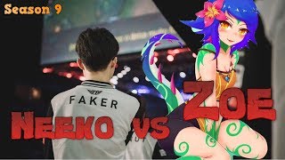 Faker - Neeko vs Zoe Mid - LoL Season 9 KR Ranked | League of Legends Replays