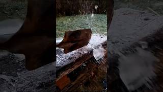 Ice vs shovel❄️⚒️#iceasmr #ice #hammer