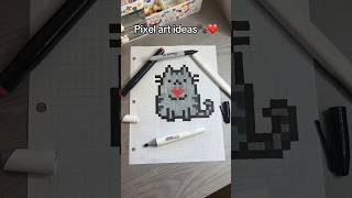 ❤️Cute cat Pixel art ideas😸 #cat #pixel #art #pixelart #pixelartideas #artideas #cute