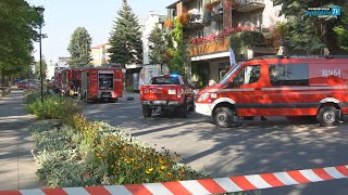 Rozszczelnienie rury z siarką w buskim pensjonacie: 20 osób ewakuowanych, 3 w szpitalu