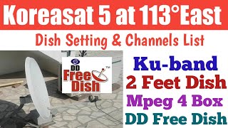 Koreasat 5 at 113°East Dish Setting and Channels List 2 Feet Dish Ku-band Satellite