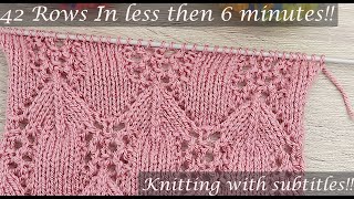 42 Rows, 6 Minutes, Subtitles!!! Rows explained! How to knit