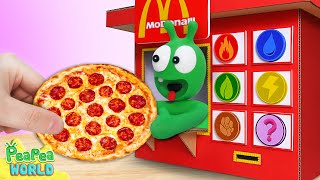 Pea Pea Play Selling Food with McDonald's Shop 🍕 Cartoon For Kids 💖 Pea Pea World