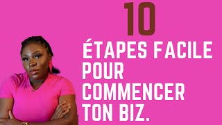 10 étapes pour démarrer ton entreprise