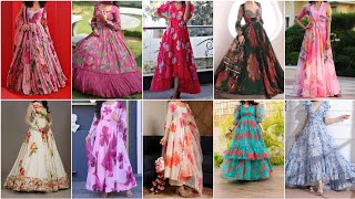 Floral printed anarkali frocks|| Floral Anarkali suits|| New Floral frocks