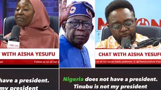 Aisha  yesufu bla$ter president tinubu as she refused to accept him as president of Nigeria