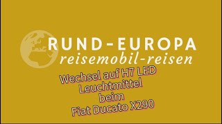 Umrüstung von H7 Halogen auf H7 LED Leuchtmittel bei unserem FIAT Ducato BJ 2019