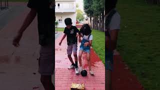 # shorts #trend #funvideos |nandhu v\s ammu stamping the water balloon challenge