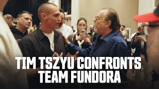 Tim Tszyu confronts Sebastian Fundora's manager aka "the weasel" at press conference