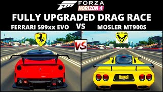 Forza Horizon 4 Ferrari 599 XXE vs Mosler MT900S drag race