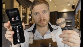 ASMR - Barber Masterclass Roleplay (Hot Towel Shave)