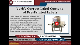 SureLabel Vision System: Yogurt & Applesauce Cup Inspection