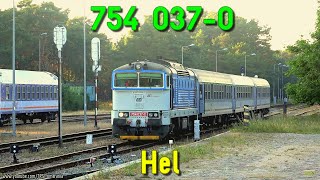 Wakacyjnym "Nurkiem" na początek Polski: ČD 754 037-0 Hel // Holiday 'Googles' 754 037-0 in Hel