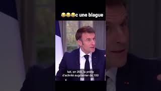 Le roi Macron « jamais les smicards n’ont eu autant de pouvoir d’achat »🤣😂#paris #macron #france