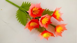 Flower with Paper: How to Make Flower with Paper |Stick Flower Tutorial