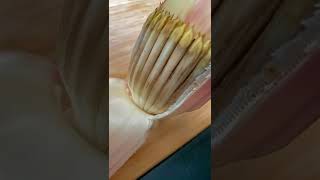 How to prepare banana flower for cooking.