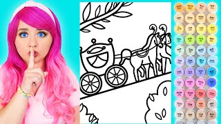 ASMR Coloring a Princess Carriage | Calming ASMR Coloring for Relaxation & Stress-Relief