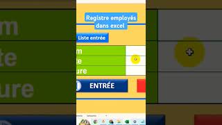 Registre employés dans excel