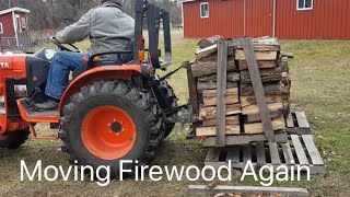 Moving Firewood a Mid January Vlog