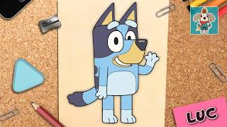 How to draw Bluey Heeler | Bluey | HVORDAN TEGNE | Step by Step