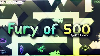 [Mobile] "FURY OF 500" (Extreme Demon) by Split72 & more | Geometry Dash 2.2 (Edited)