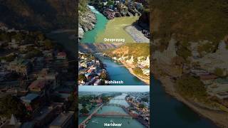 Journey of the holy River Ganga 🕉️ #ganga #rishikesh #haridwar #devprayag #river #gangaghat