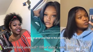 do my natural hair w/me. | silk press szn | how I got my hair to grow in 5 months!