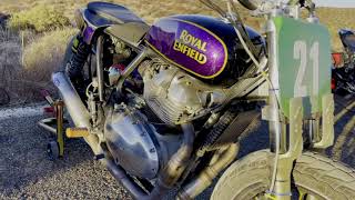 San Pedro Martir hill climb on my Royal Enfield BTR flat track bike.