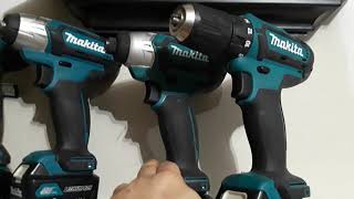 A quick comparison of the Makita 18v Sub compact & the Makita 18v XDT13 .