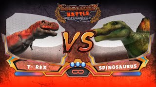 T-Rex vs Spinosaurus Dinosaurs Battle s1 final ( Realistic Sound Effects Edition)