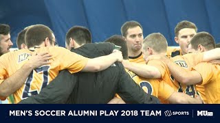 Men's soccer alumni return to play current team