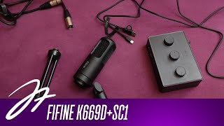 FIFINE K669D+SC1 - Микрофон и звуковая карта