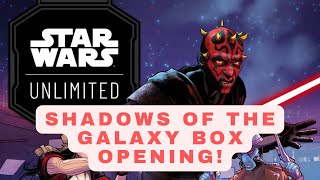 Star Wars Unlimited SHADOWS OF THE GALAXY BOX OPENING! They finally arrived! BOX #1!